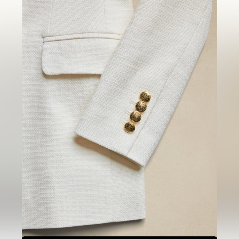 ✨✨NWT Banana Republic Limited Edition Cotton Captain’s Blazer - Picture 9 of 9